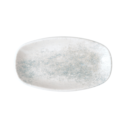 Smoky Matte Blue Coupe Oval Platter