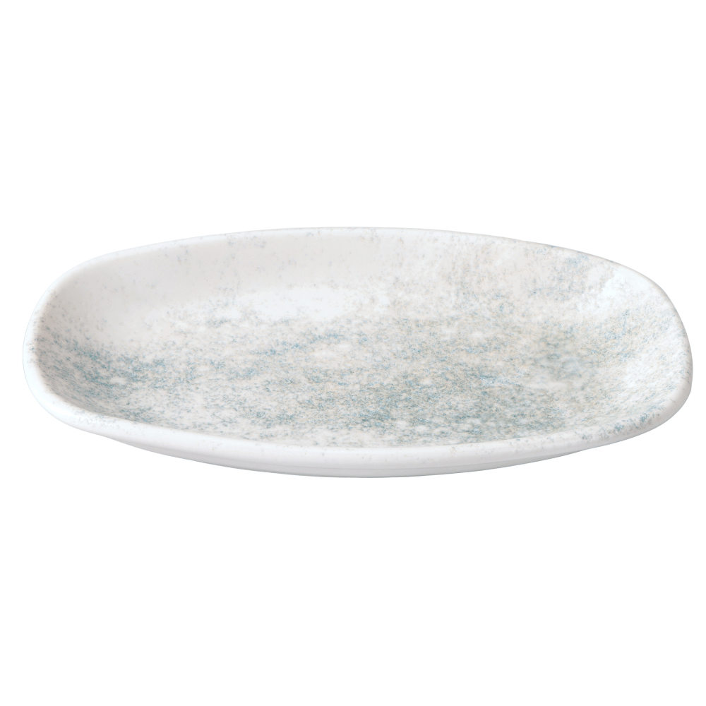 Smoky Matte Blue Coupe Oval Platter