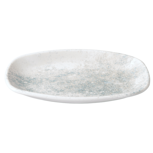 Smoky Matte Blue Coupe Oval Platter