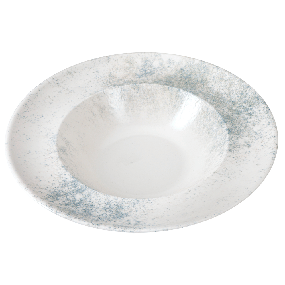 Smoky Matte Blue Pasta & Salad Plate