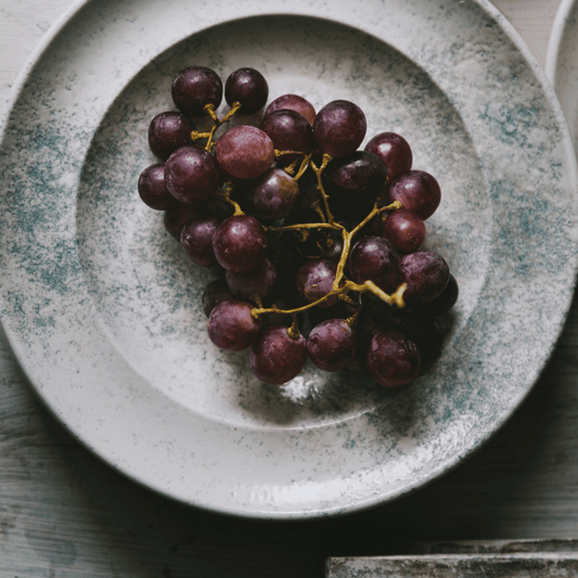 Smoky Matte Blue Pasta & Salad Plate